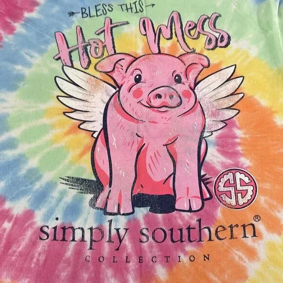 Simply Southern Tie Dye Tee with Logo - Picture 5 of 6